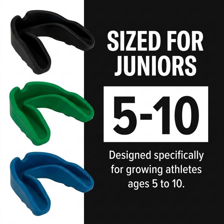 Amber Fight Gear Junior Custom Fit Mouthguard with Case for Kids Ages 5–10