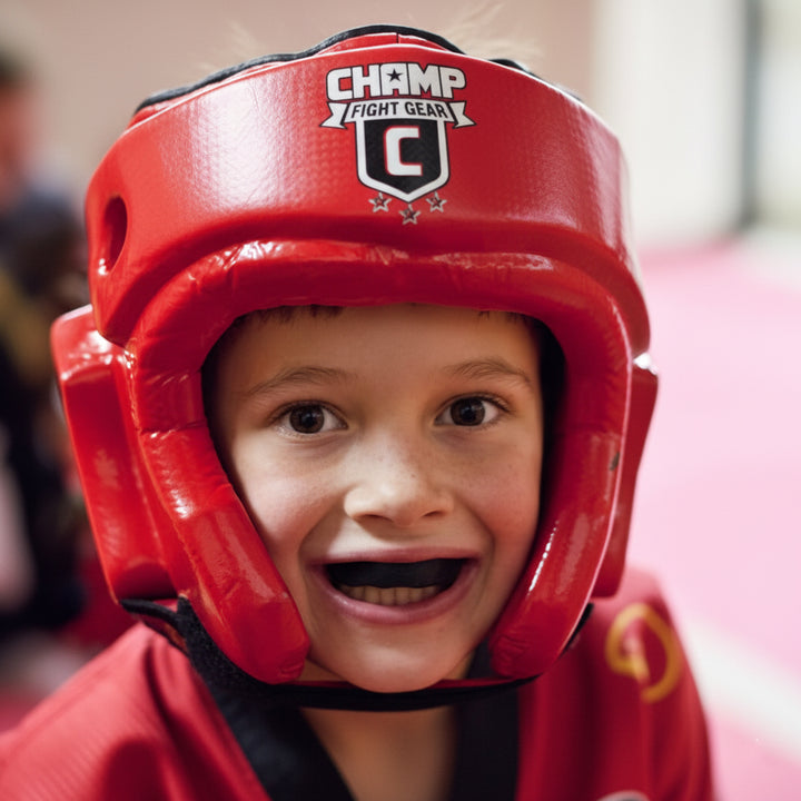 Amber Fight Gear Junior Custom Fit Mouthguard with Case for Kids Ages 5–10