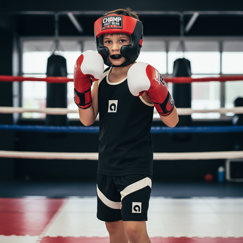 Amber Fight Gear Junior Custom Fit Mouthguard with Case for Kids Ages 5–10