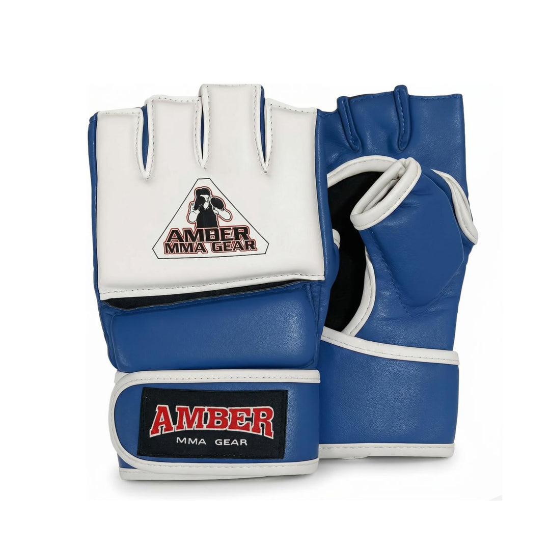 Amber Fight Gear Premium Leather MMA Amateur Competition Gloves: Durable, Stylish Gear for Versatile Usage in Training and Competition