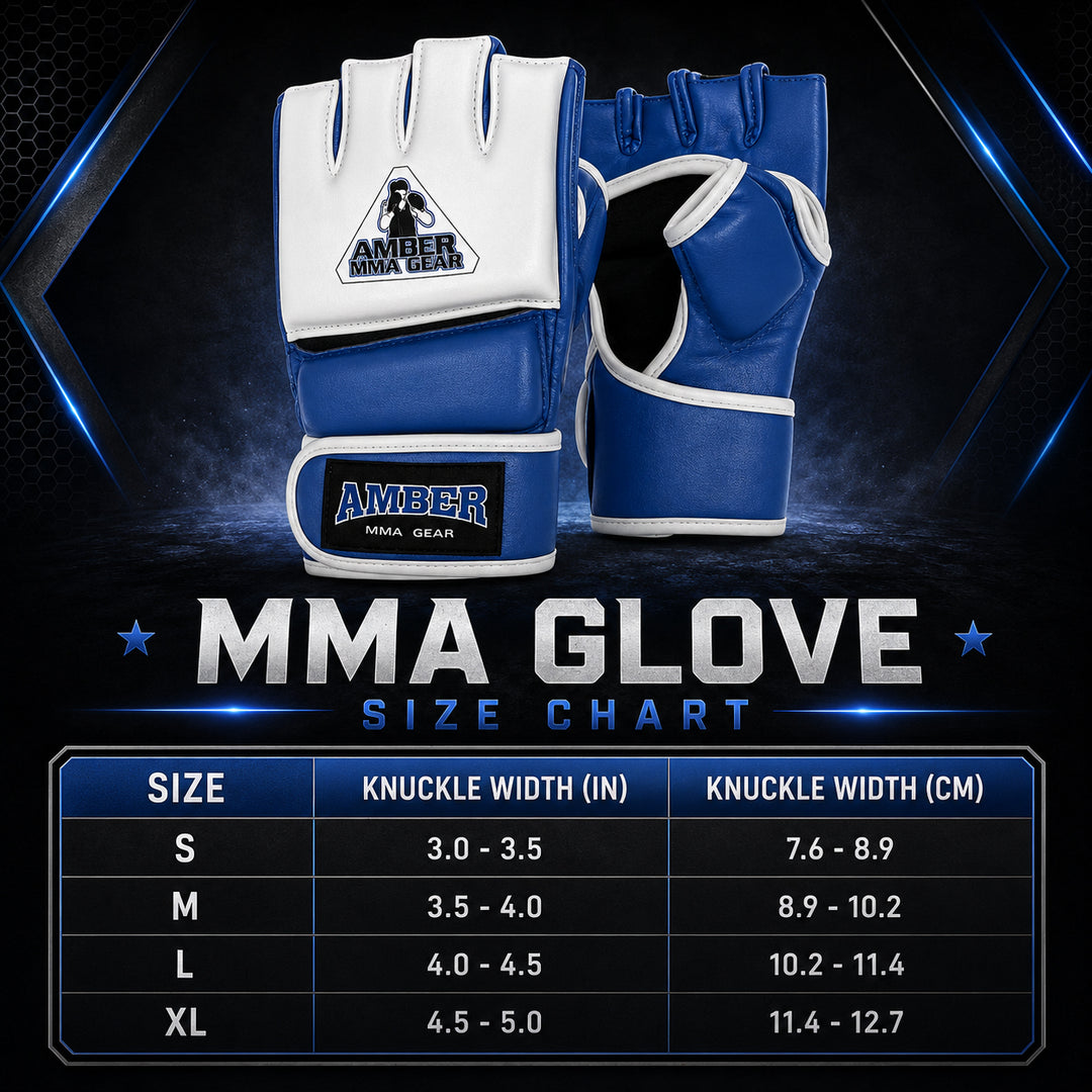 Amber Fight Gear Premium Leather MMA Amateur Competition Gloves: Durable, Stylish Gear for Versatile Usage in Training and Competition
