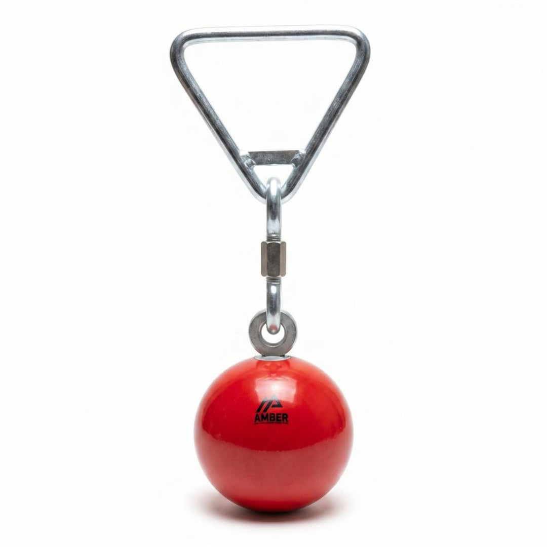 Amber Fight Gear Throwing Weight Hammers Solid Iron Lathe-Turned Ball with Ball Bearing Swivel &amp; Wide Grip Handle