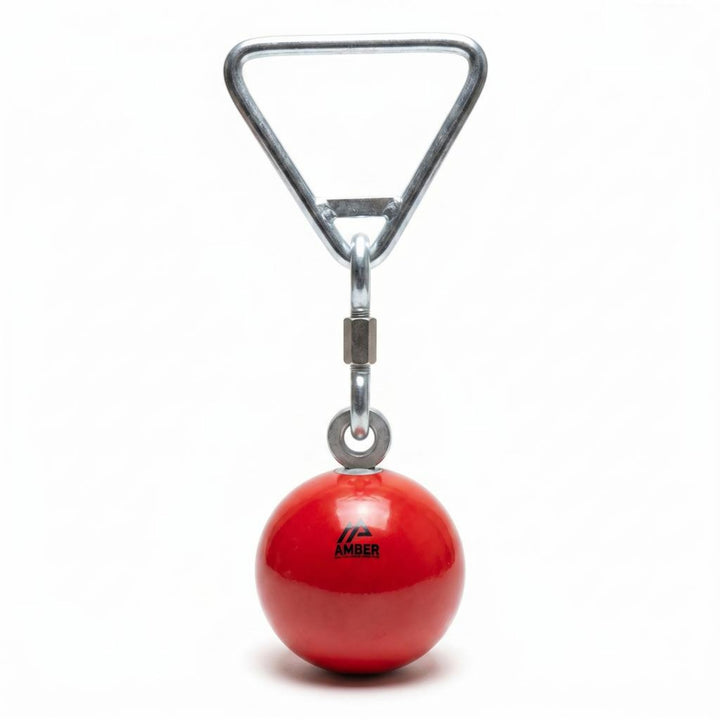 Amber Fight Gear Throwing Weight Hammers Solid Iron Lathe-Turned Ball with Ball Bearing Swivel &amp; Wide Grip Handle