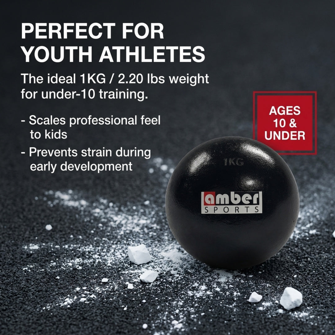 Amber Athletic Gear Cast Iron Shot Put Weights  Ideal for Track &amp; Field Training