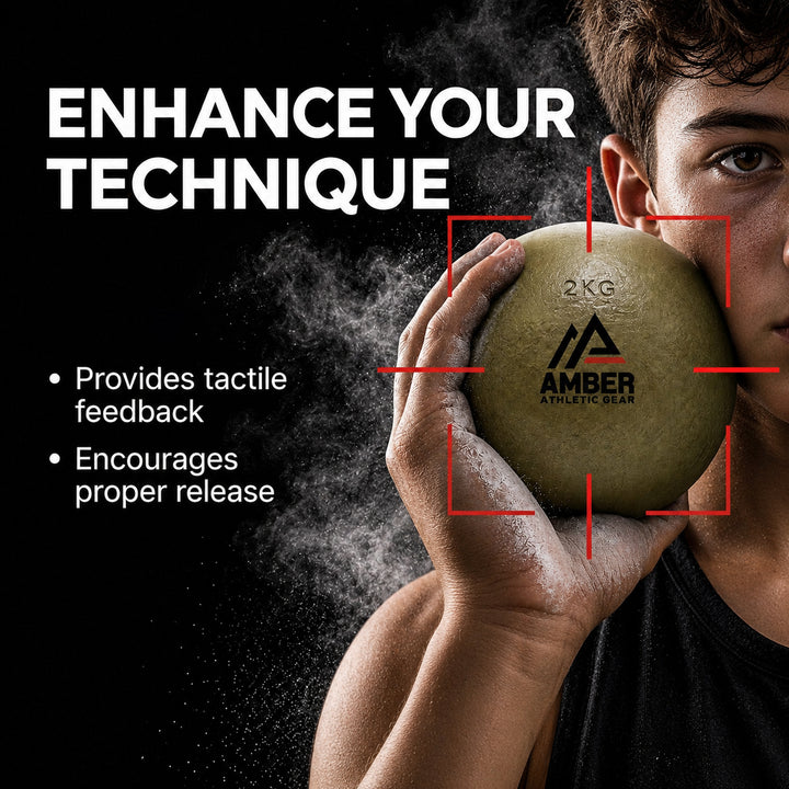 Amber Athletic Gear Cast Iron Shot Put Weights  Ideal for Track &amp; Field Training