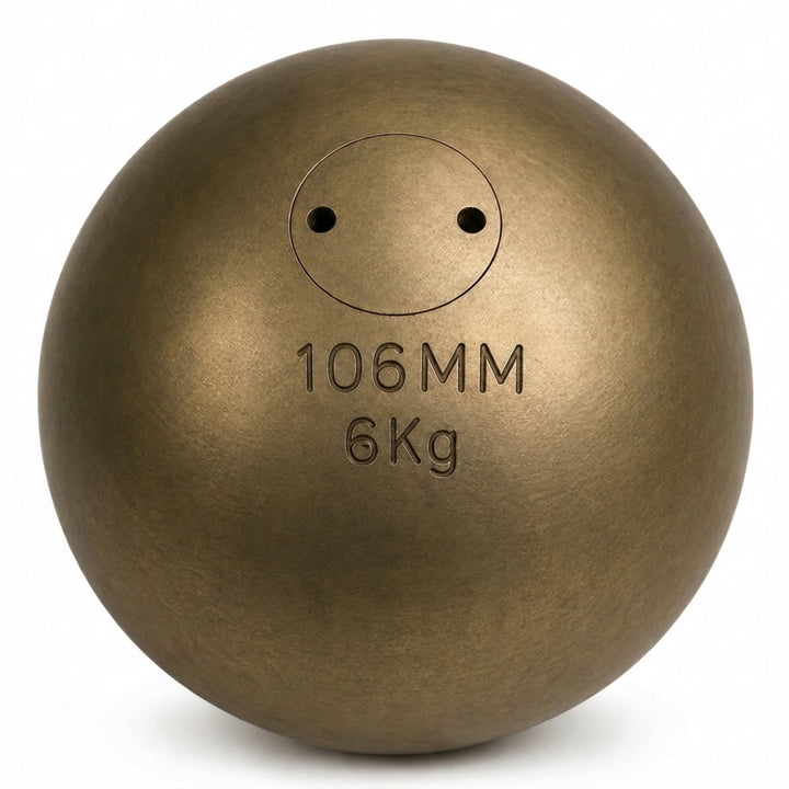 Amber Fight Gear Precision Brass Shotput IAAF Compliant, Superior Grip &amp; Weight Calibration for Competitive Performance