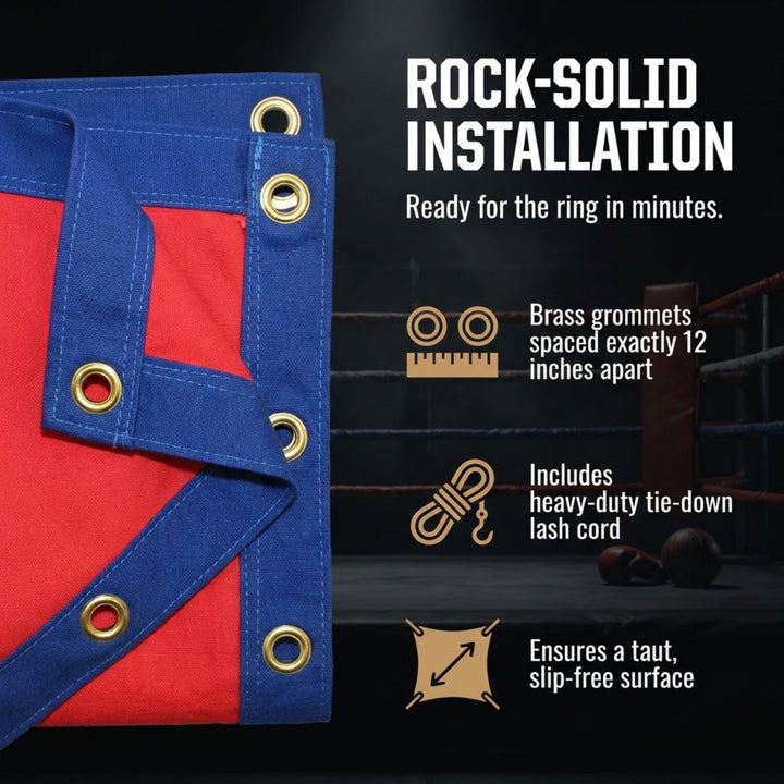 Amber Fight Gear Heavy-Duty Boxing Ring Canvas with Reinforced Seams &amp; Lash Cord