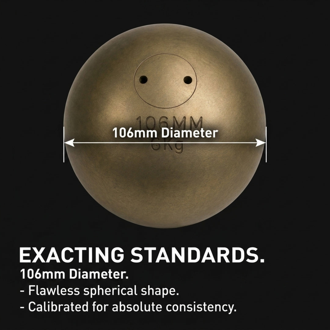 Amber Fight Gear Precision Brass Shotput IAAF Compliant, Superior Grip &amp; Weight Calibration for Competitive Performance