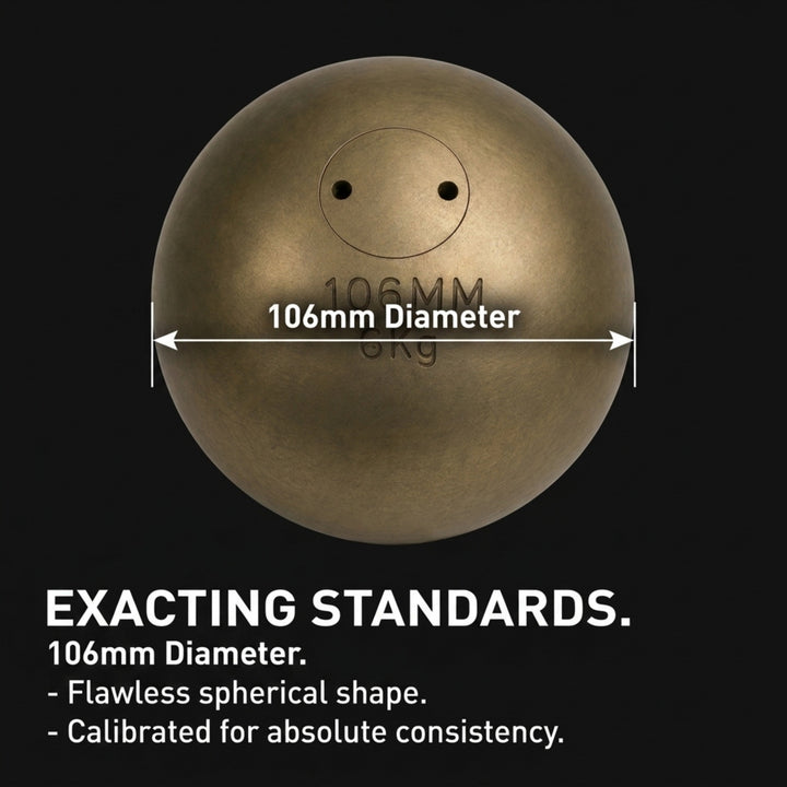 Amber Fight Gear Precision Brass Shotput IAAF Compliant, Superior Grip &amp; Weight Calibration for Competitive Performance
