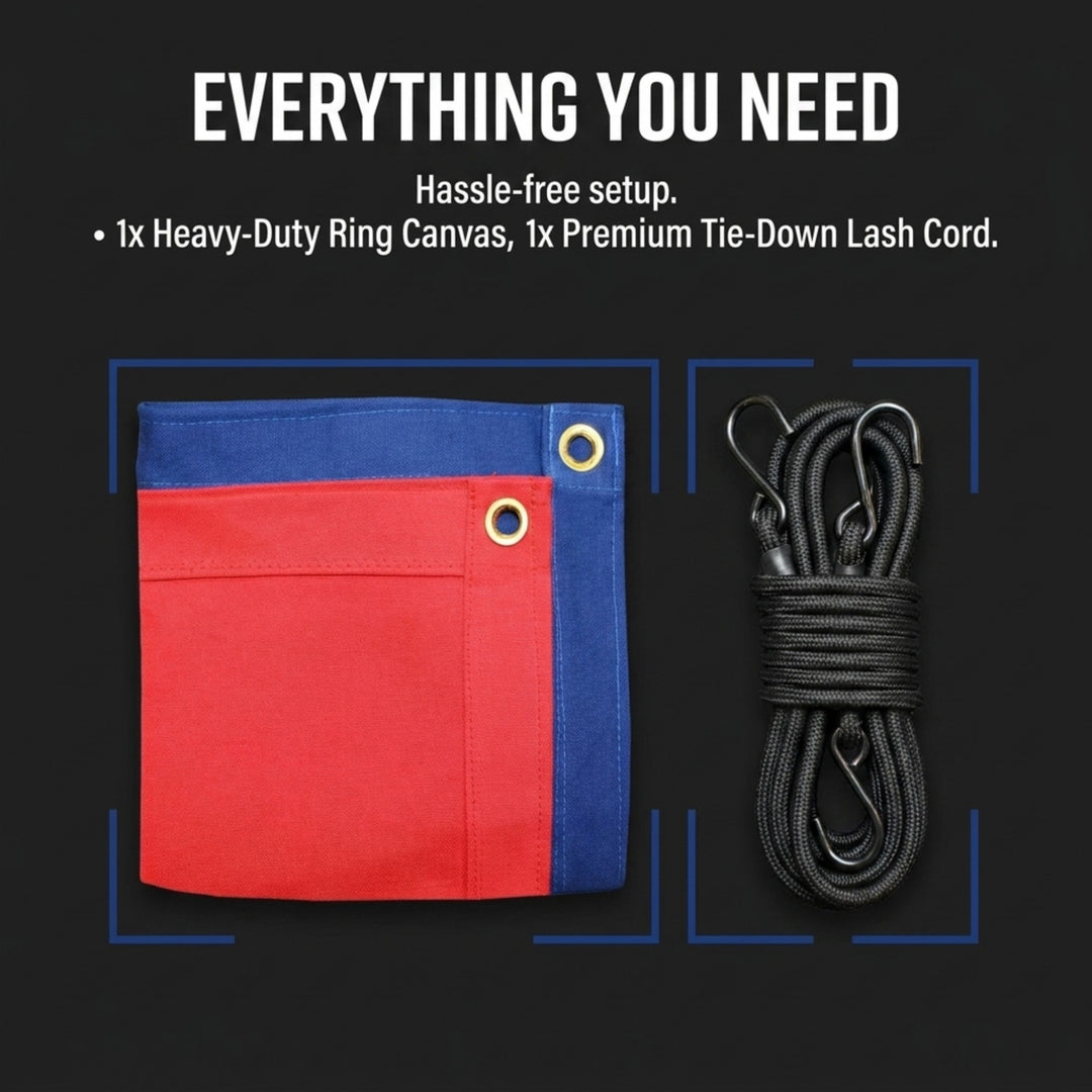 Amber Fight Gear Heavy-Duty Boxing Ring Canvas with Reinforced Seams &amp; Lash Cord