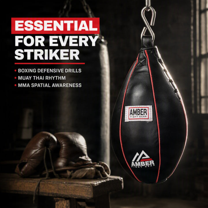 Amber Fight Gear Maize Ball Slip Ball for Boxing Kickboxing Muay Filled with Hanging Chain 5 inch  x 9 inch