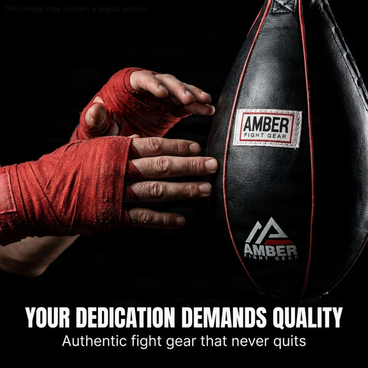 Amber Fight Gear Maize Ball Slip Ball for Boxing Kickboxing Muay Filled with Hanging Chain 5 inch  x 9 inch