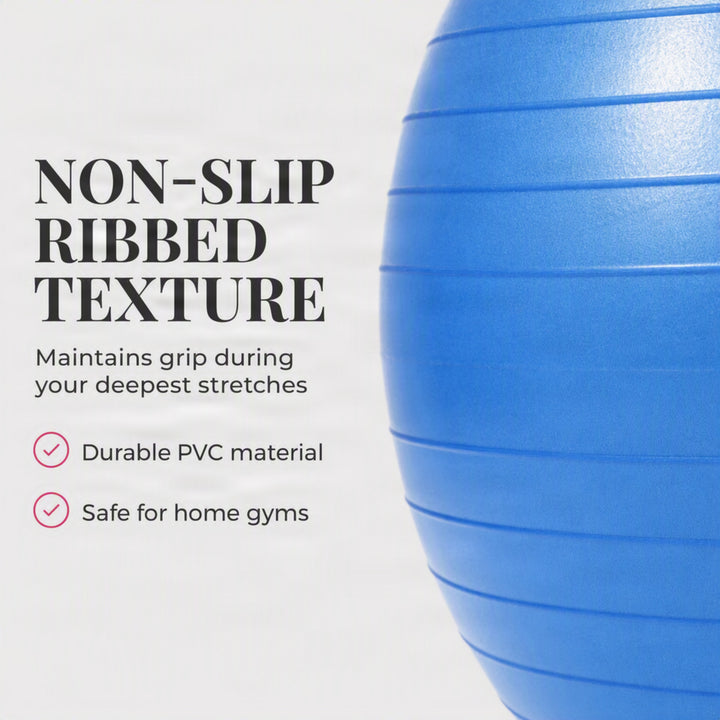 Amber Fight Gear Fitness Ball with Strap Anti-Burst Exercise Ball, 55-75cm