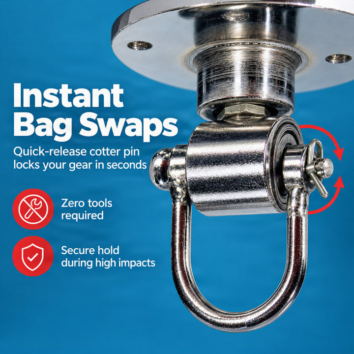 Amber Fight Gear Deluxe Swivel with Lock Silver Small