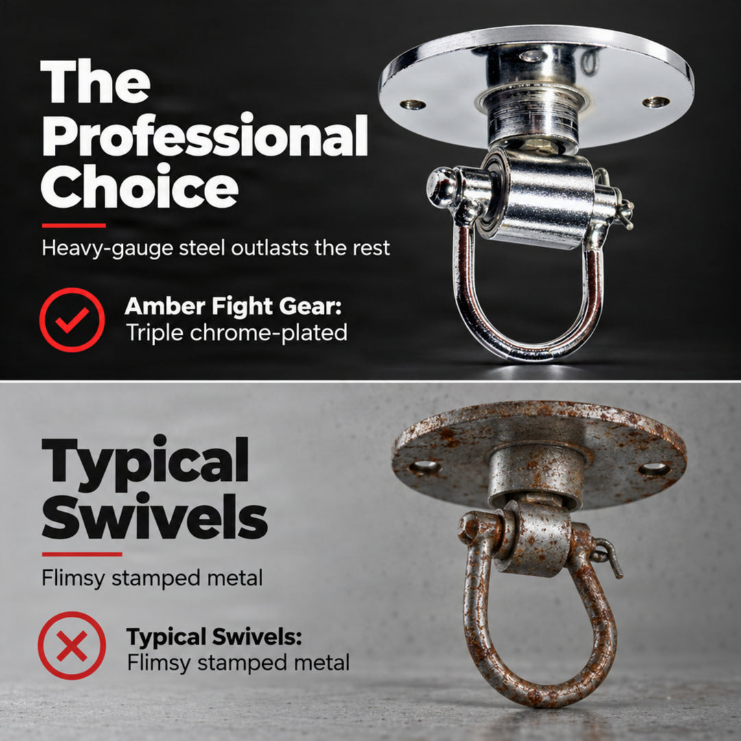Amber Fight Gear Deluxe Swivel with Lock Silver Small