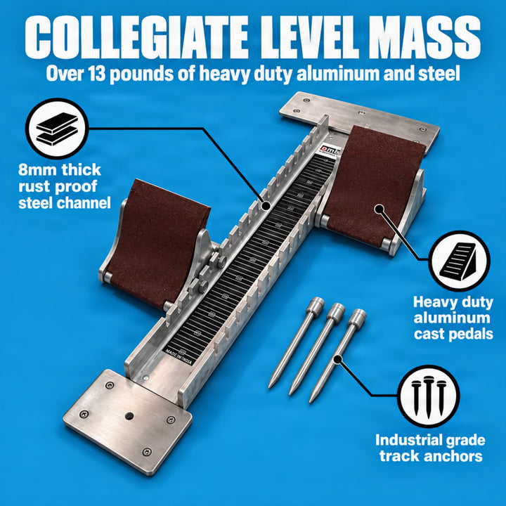 Grand Prix Starting Block for Track &amp; Field ? Heavy-Duty Aluminum Cast, Rust-Proof Steel Channel, Adjustable Pedals with 4 Angles, 3 Anchor Nails for Strong Outdoor Grip, Durable &amp; Stable Design
