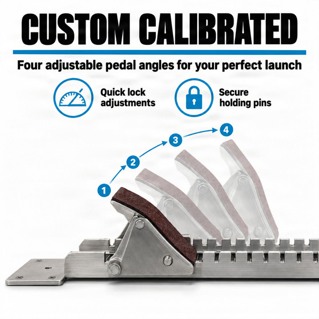 Grand Prix Starting Block for Track &amp; Field ? Heavy-Duty Aluminum Cast, Rust-Proof Steel Channel, Adjustable Pedals with 4 Angles, 3 Anchor Nails for Strong Outdoor Grip, Durable &amp; Stable Design