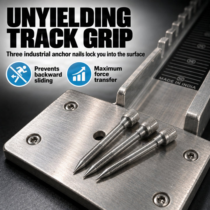 Grand Prix Starting Block for Track &amp; Field ? Heavy-Duty Aluminum Cast, Rust-Proof Steel Channel, Adjustable Pedals with 4 Angles, 3 Anchor Nails for Strong Outdoor Grip, Durable &amp; Stable Design