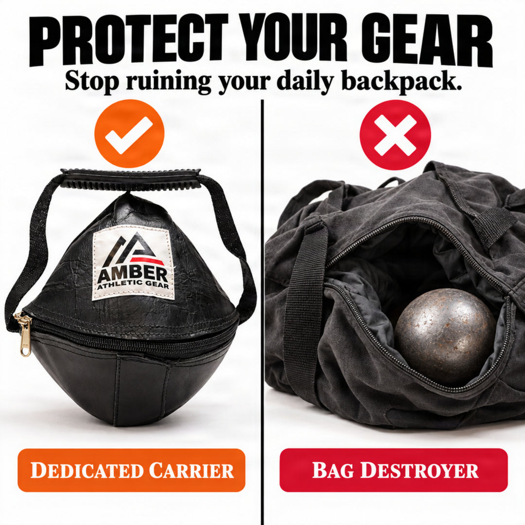 AMBER Athletic Gear Leather Shot Put Carrier