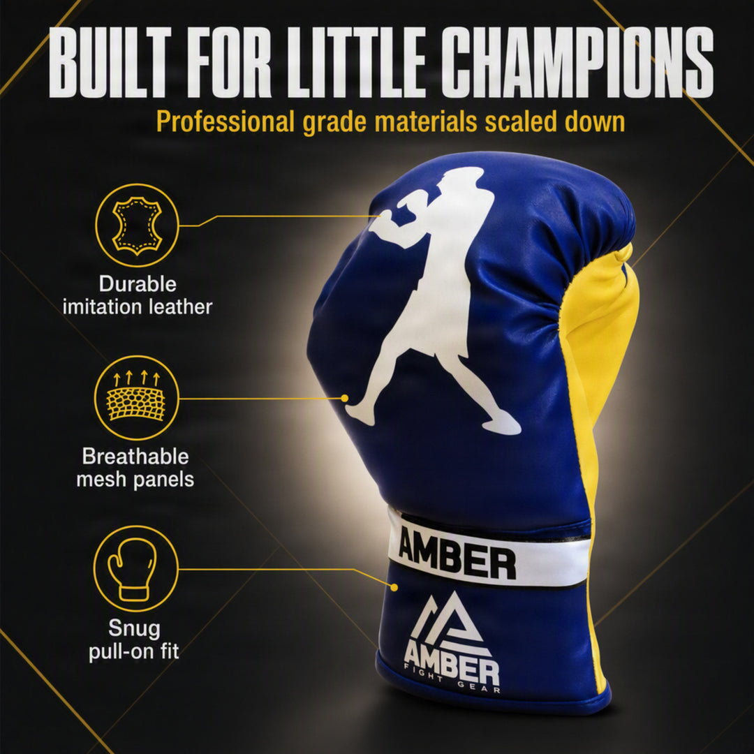 Junior Boxing Gloves 6oz for Kids Age 3 to 6, Training Gloves for MMA, Muay Thai, Kickboxing, Punching Bag, Wrist Support &amp; Breathable