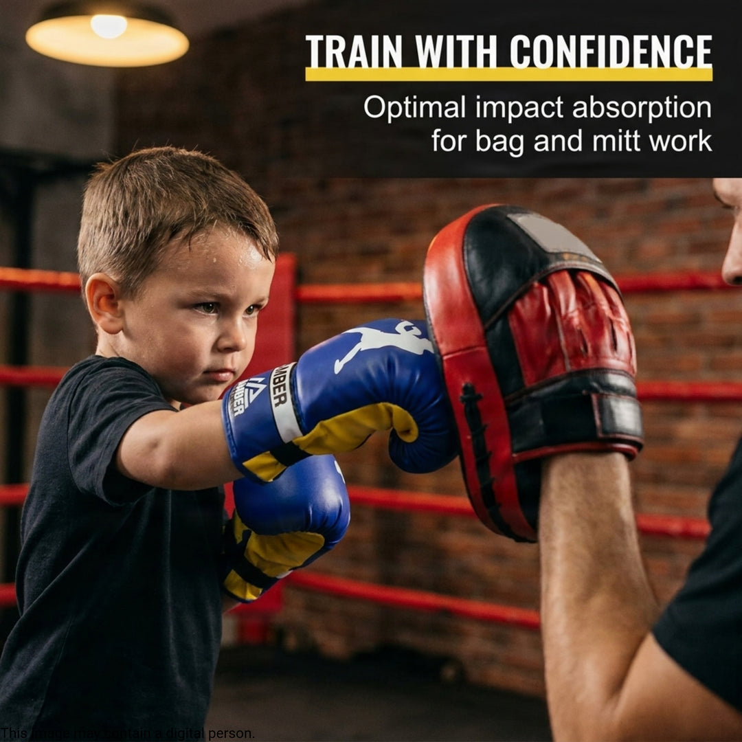 Junior Boxing Gloves 6oz for Kids Age 3 to 6, Training Gloves for MMA, Muay Thai, Kickboxing, Punching Bag, Wrist Support &amp; Breathable