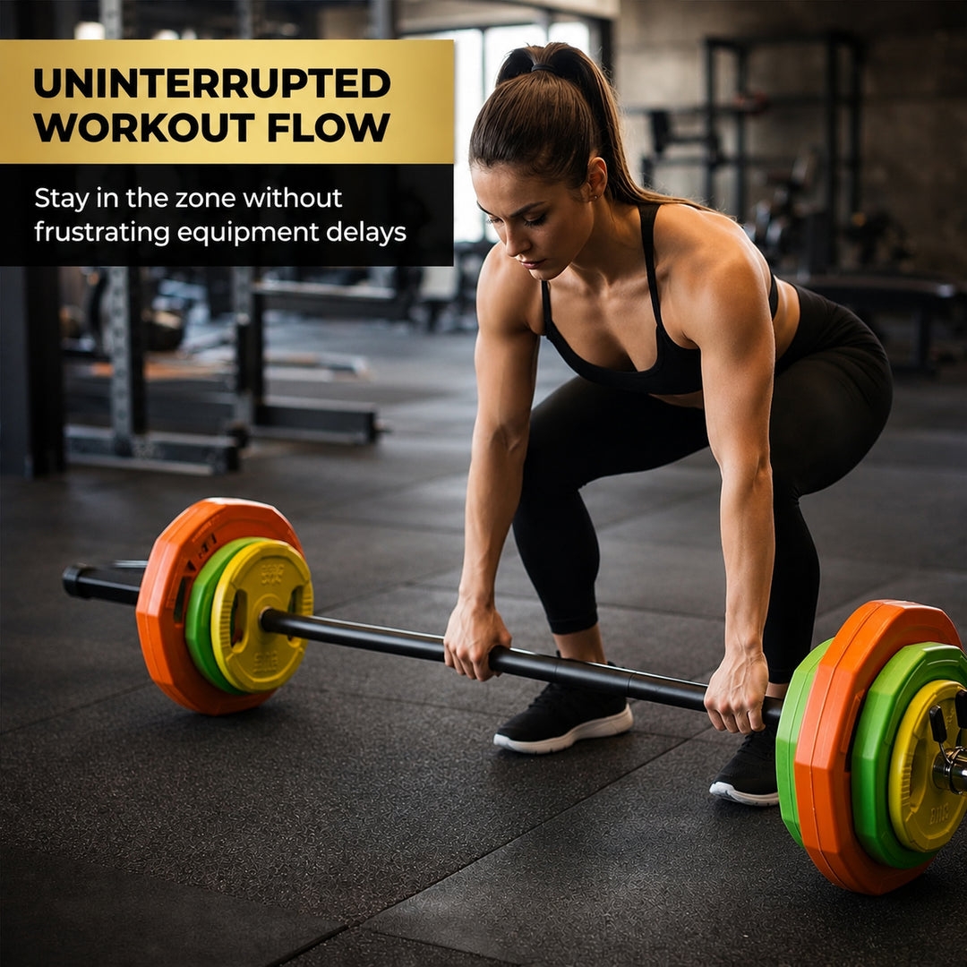 1 inch Chromed Spring Clip Collar Pair - Effortless Plate Switching for Efficient Workouts