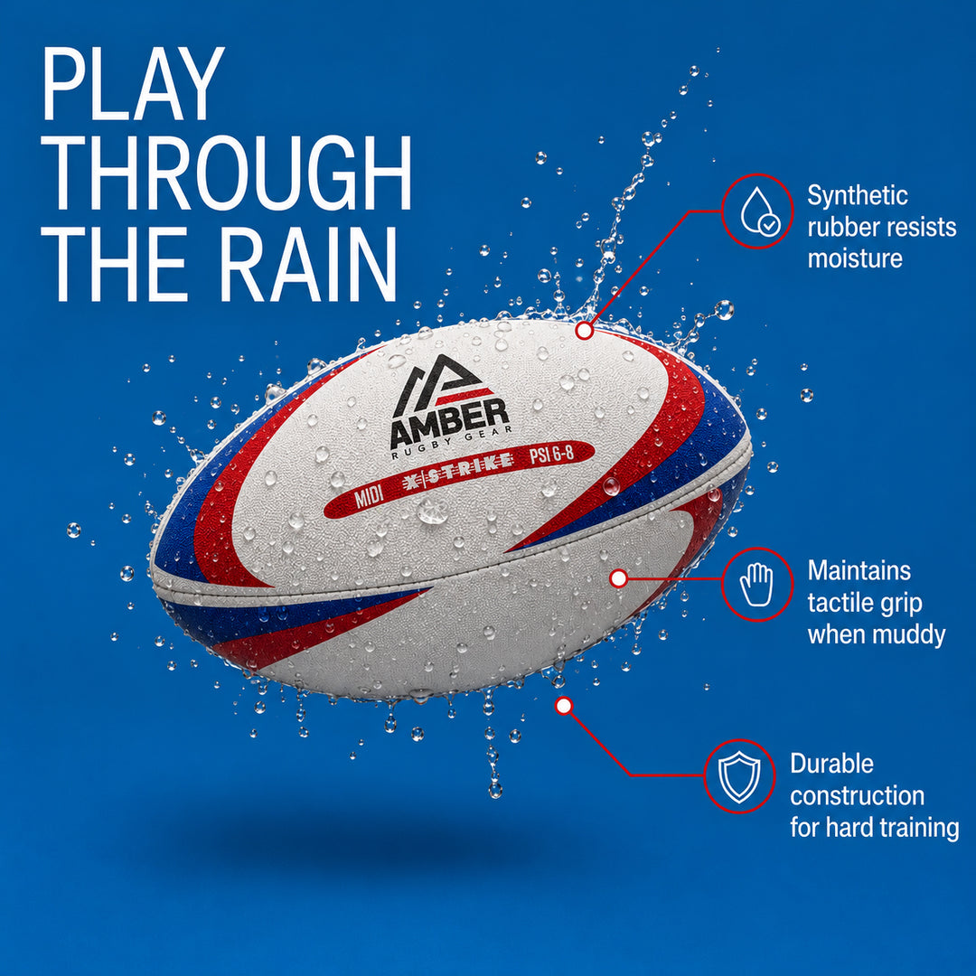 Amber Sports Recreational Midi Ball with Non-Slip Surface for All-Weather Use - Official Size and Weight for Match or Training