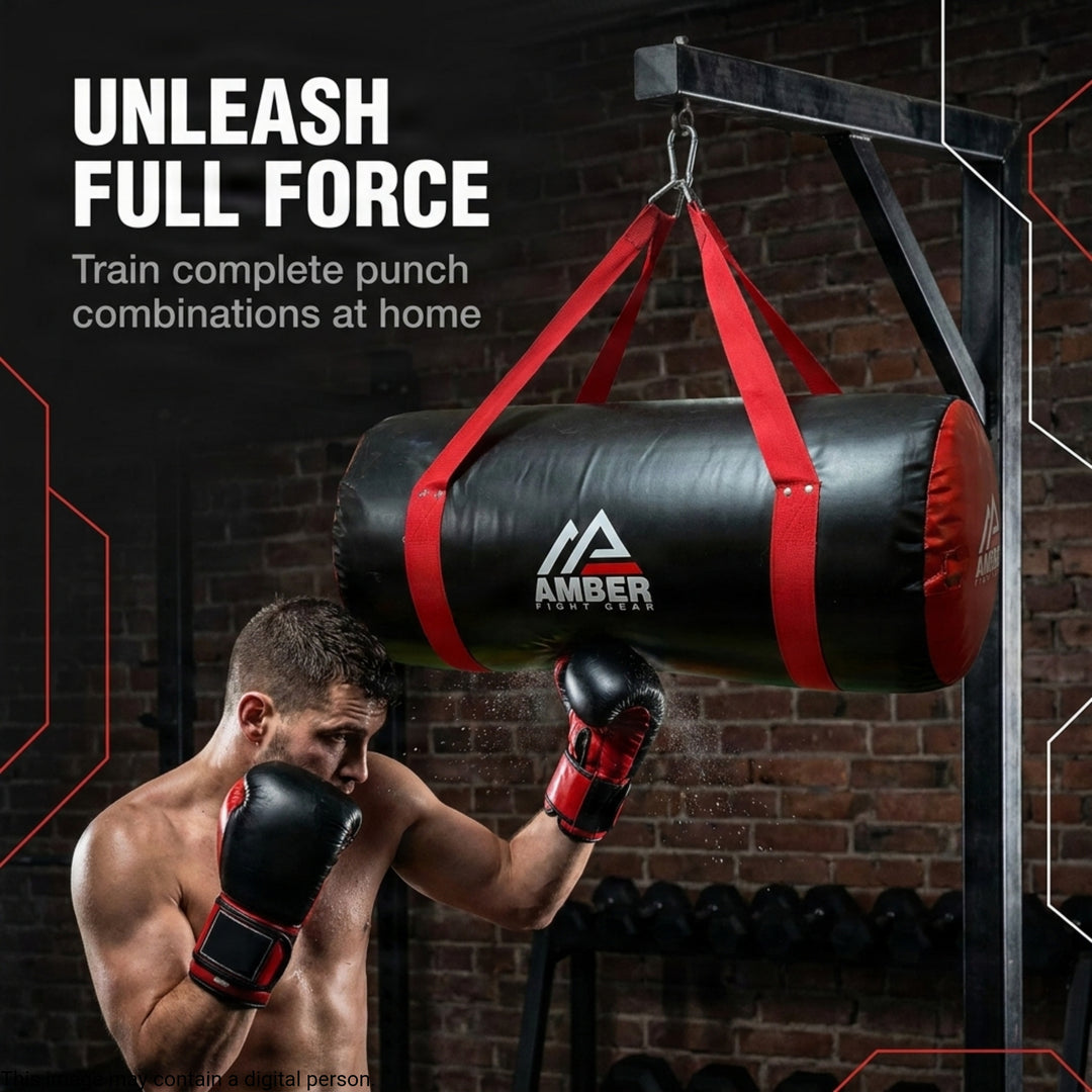 Amber Fight Gear Synthetic Leather Uppercut Bag for Boxing &amp; MMA, 60 lb