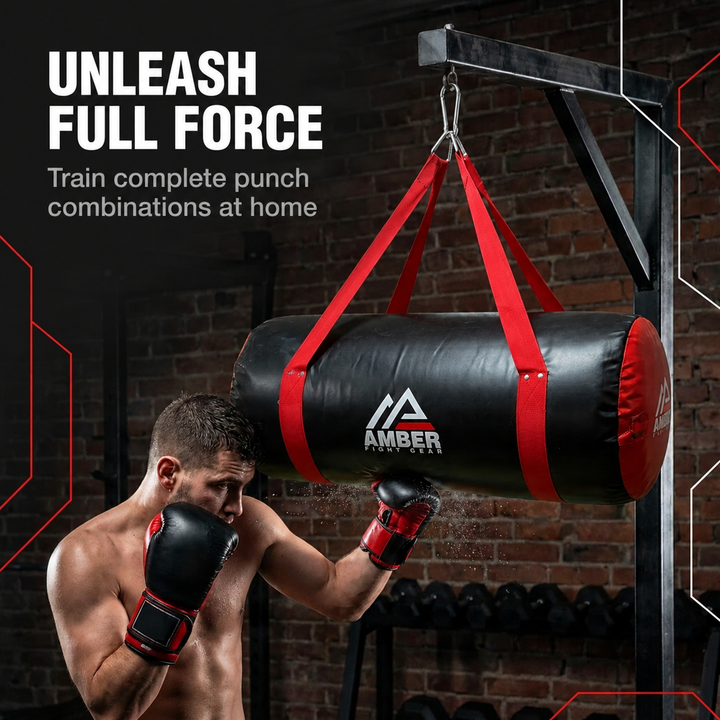 Amber Fight Gear Synthetic Leather Uppercut Bag for Boxing &amp; MMA, 60 lb