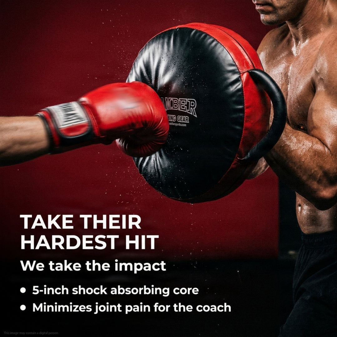Amber Fight Gear Round Cushion Punch Shield - The Ultimate Training Companion with Unparalleled Durability and Exceptional Performance