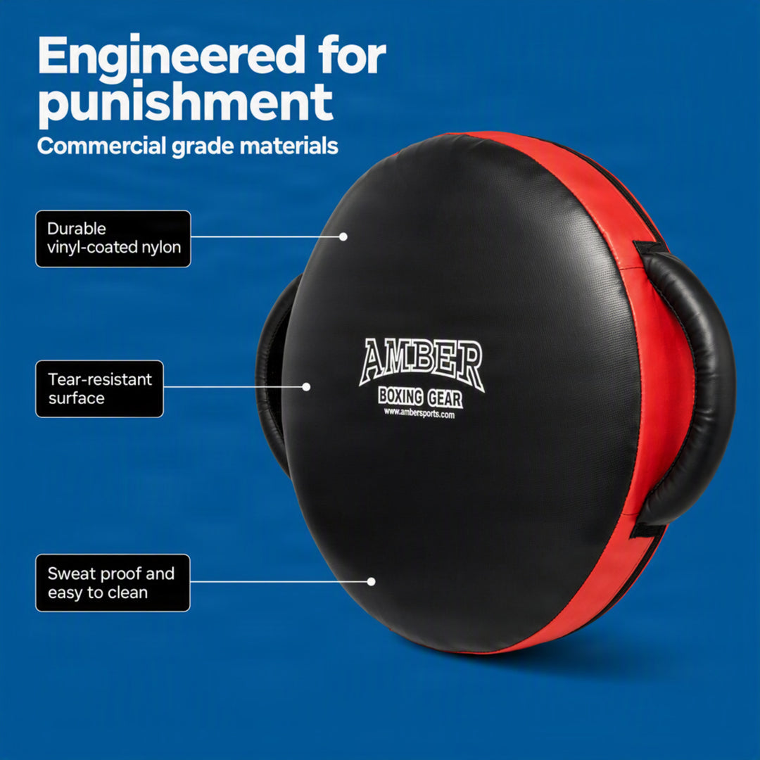 Amber Fight Gear Round Cushion Punch Shield - The Ultimate Training Companion with Unparalleled Durability and Exceptional Performance