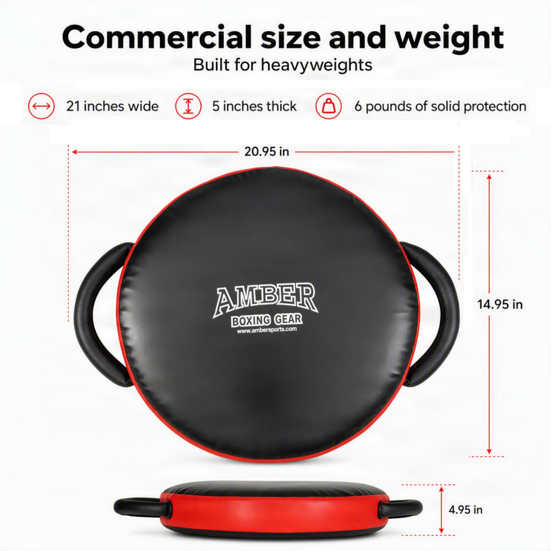 Amber Fight Gear Round Cushion Punch Shield - The Ultimate Training Companion with Unparalleled Durability and Exceptional Performance