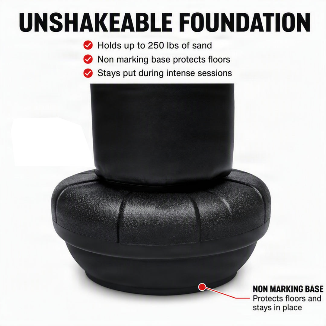 Invincible Fight Gear Bounce Back Freestanding Heavy Duty Boxing Punching Heavy Bag - Durable, Convenient, Multi-Use - Great for Aerobic Fitness and Martial Arts Workouts