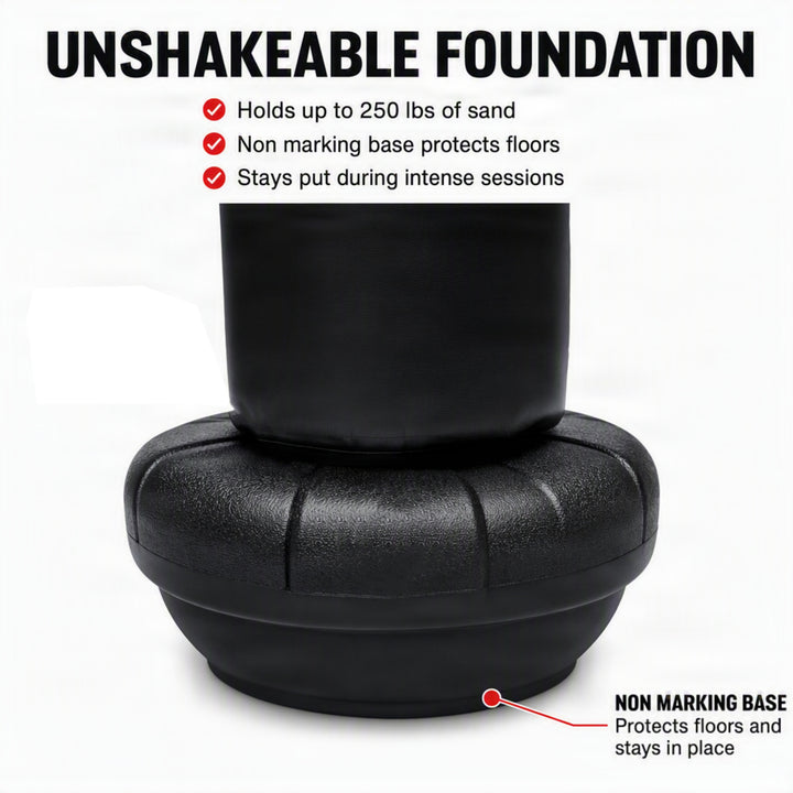 Invincible Fight Gear Bounce Back Freestanding Heavy Duty Boxing Punching Heavy Bag - Durable, Convenient, Multi-Use - Great for Aerobic Fitness and Martial Arts Workouts