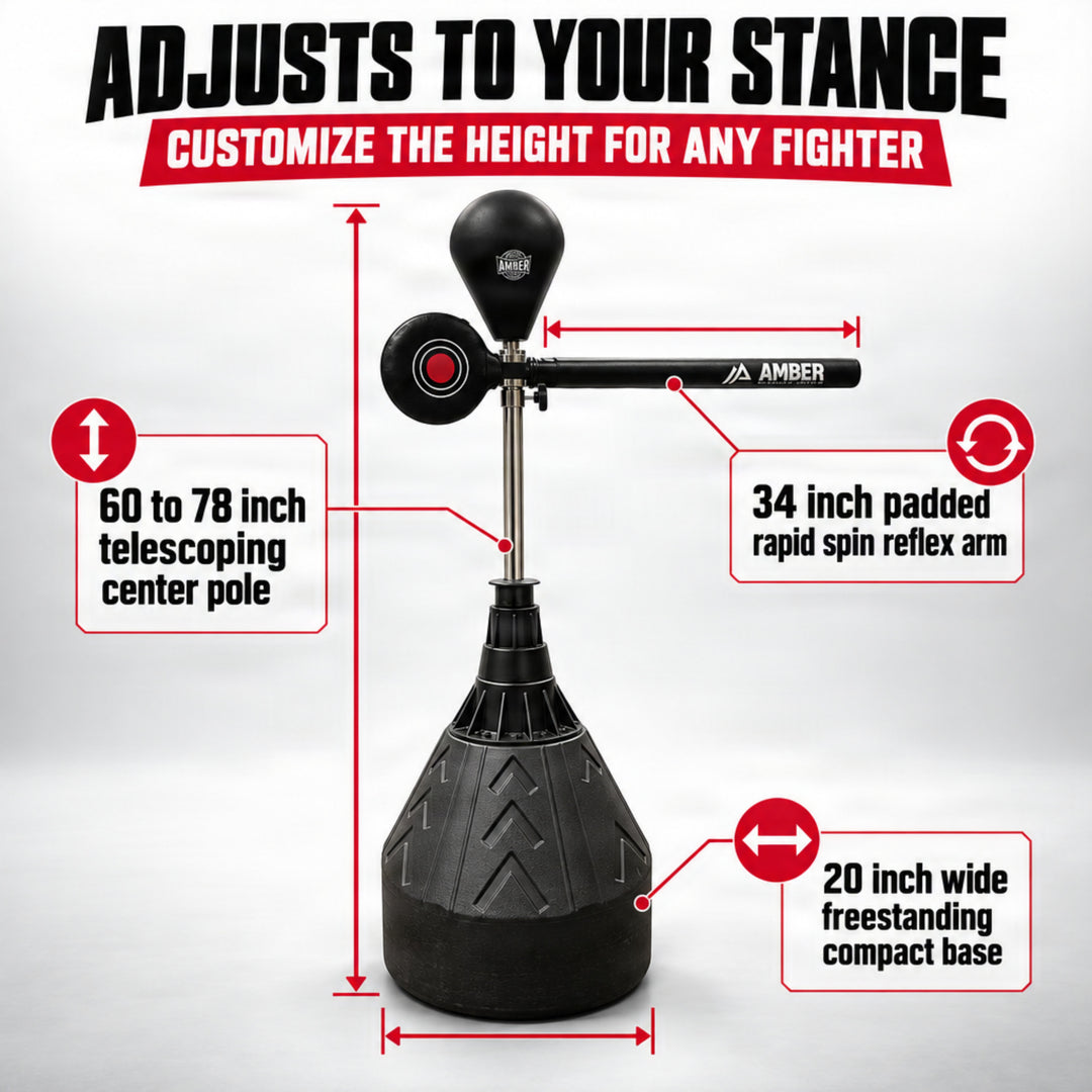 Unleash Your Inner Fighter with The Rapid-Reflex Boxing Bar: The Ultimate 2-in-1 Boxing Punch Bag and Reflex Spinning Bar for Enhanced Training and Agility