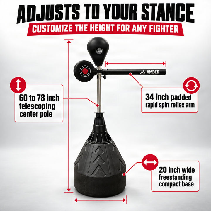 Unleash Your Inner Fighter with The Rapid-Reflex Boxing Bar: The Ultimate 2-in-1 Boxing Punch Bag and Reflex Spinning Bar for Enhanced Training and Agility