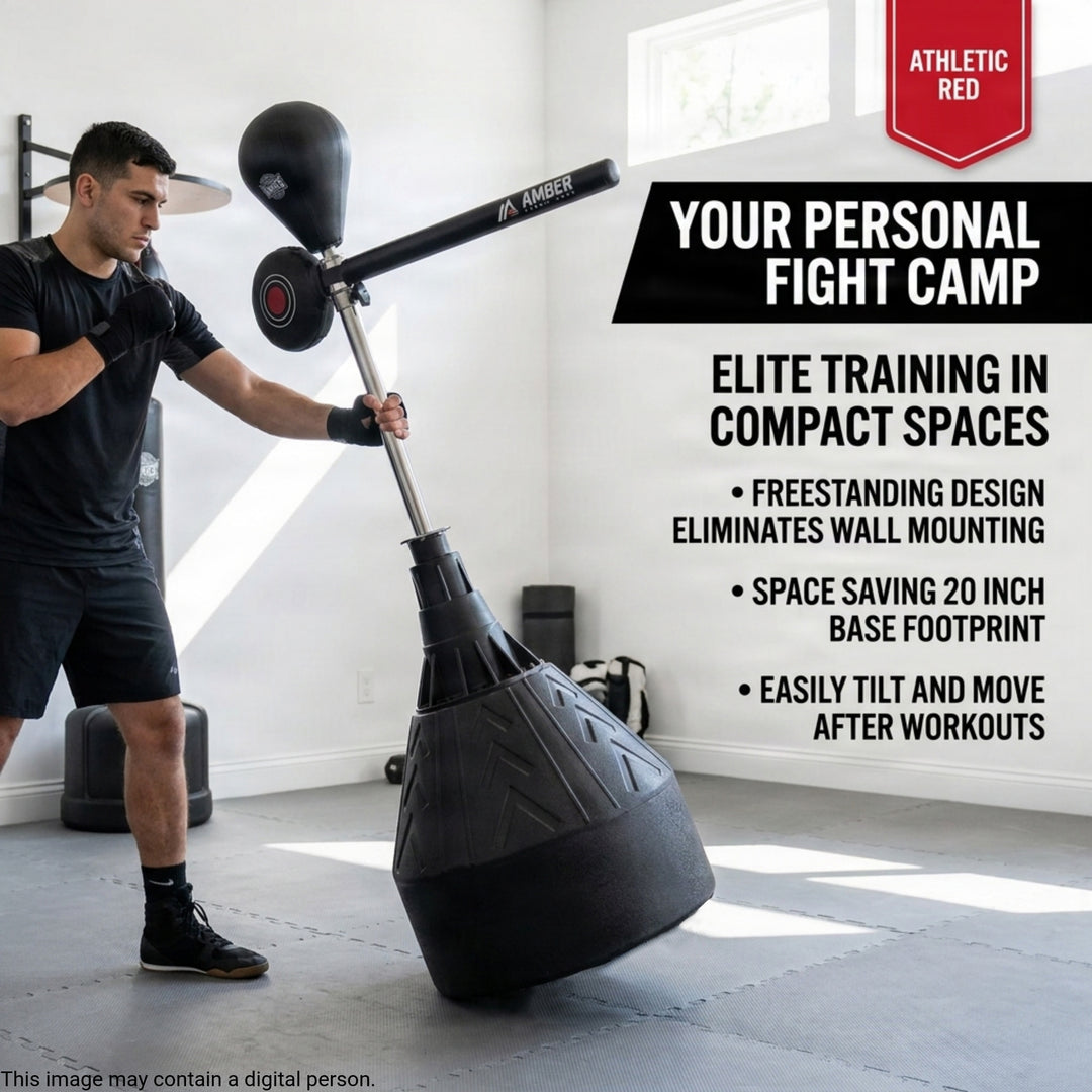 Unleash Your Inner Fighter with The Rapid-Reflex Boxing Bar: The Ultimate 2-in-1 Boxing Punch Bag and Reflex Spinning Bar for Enhanced Training and Agility