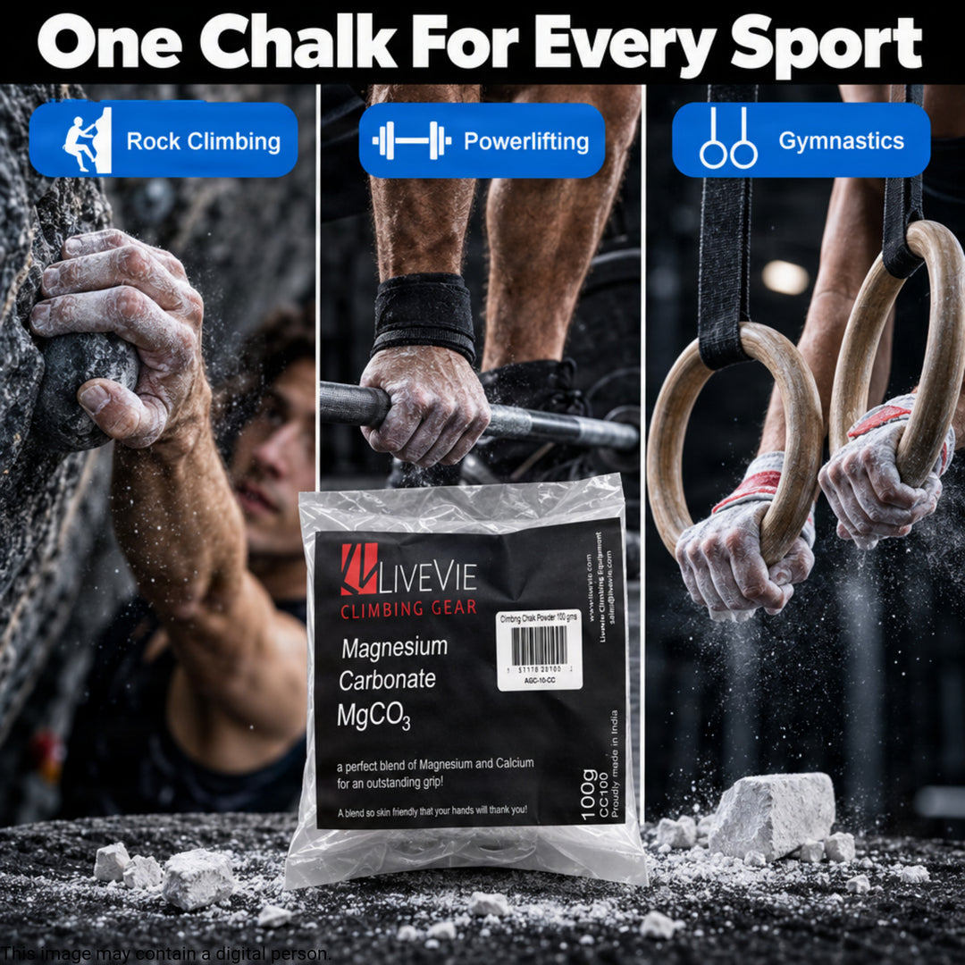 Amber Sporting Goods Gym Chalk for Weightlifting, Rock Climbing, Gymnastics &amp; Crossfit - Anti-Slip Magnesium Carbonate for Powerlifting, Kettlebells, Calisthenics &amp; Sports Grip Enhancement, 250 gm