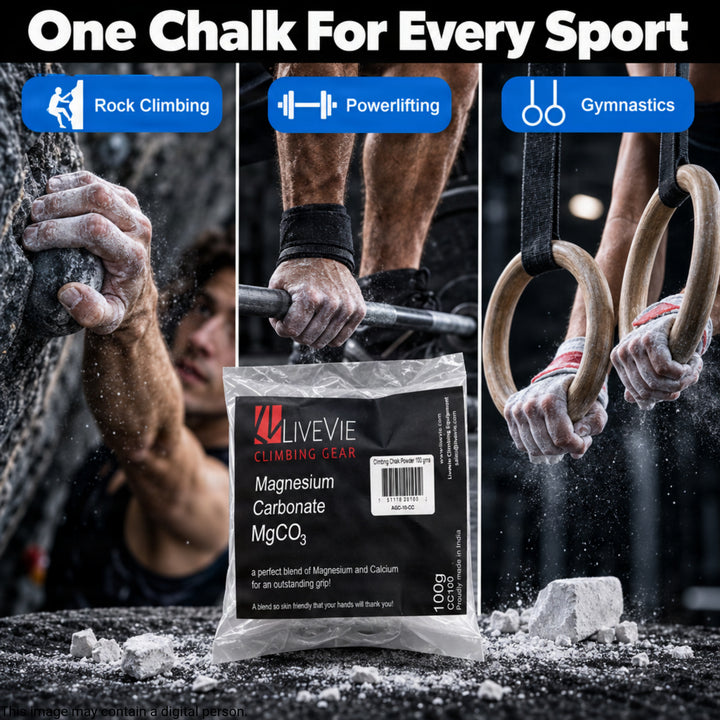 Amber Sporting Goods Gym Chalk for Weightlifting, Rock Climbing, Gymnastics &amp; Crossfit - Anti-Slip Magnesium Carbonate for Powerlifting, Kettlebells, Calisthenics &amp; Sports Grip Enhancement, 250 gm