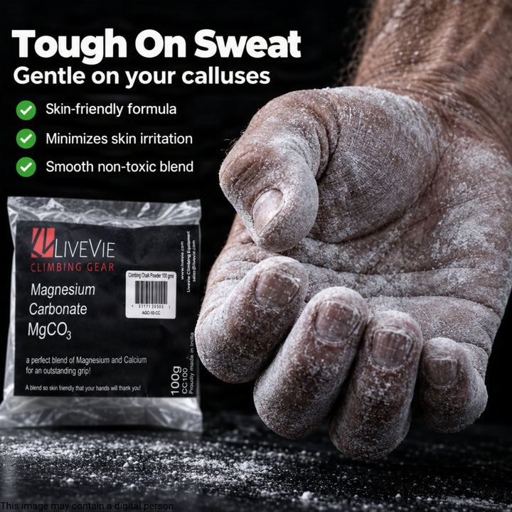 Amber Sporting Goods Gym Chalk for Weightlifting, Rock Climbing, Gymnastics &amp; Crossfit - Anti-Slip Magnesium Carbonate for Powerlifting, Kettlebells, Calisthenics &amp; Sports Grip Enhancement, 250 gm