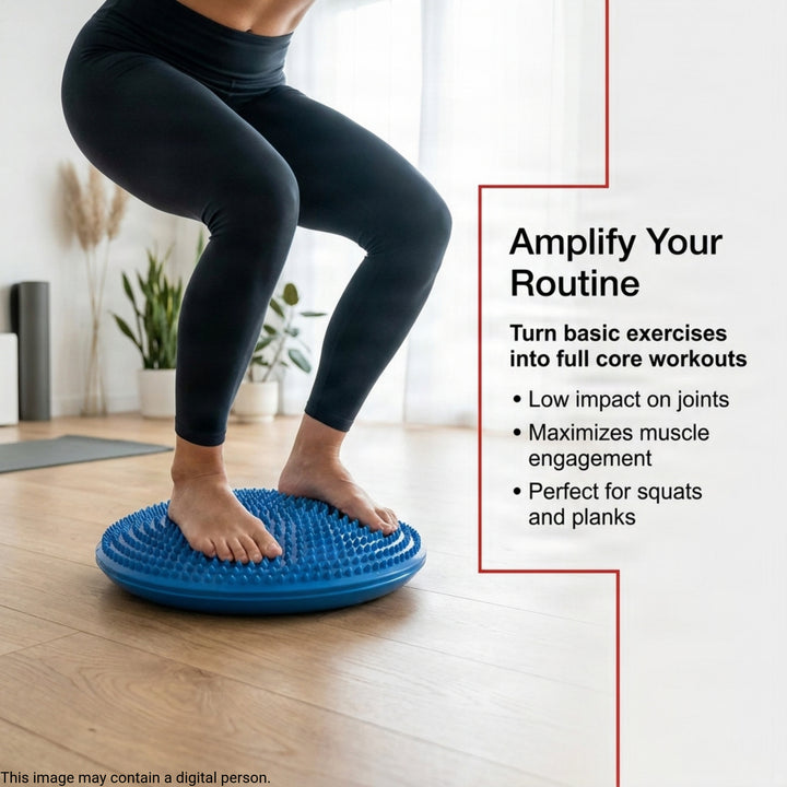 Ultimate Versatile 13 inch Latex-free PVC Balance Disc Core Strengthening Tool for Home Gym, Fitness, Stability Training - Joint-Friendly Exercise Aid for Toning Muscles &amp; Enhancing Workouts