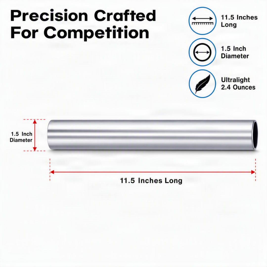 Aluminum Relay Baton Get The Winning Edge with Our Official Size, Lightweight, and Safe (1, Silver)