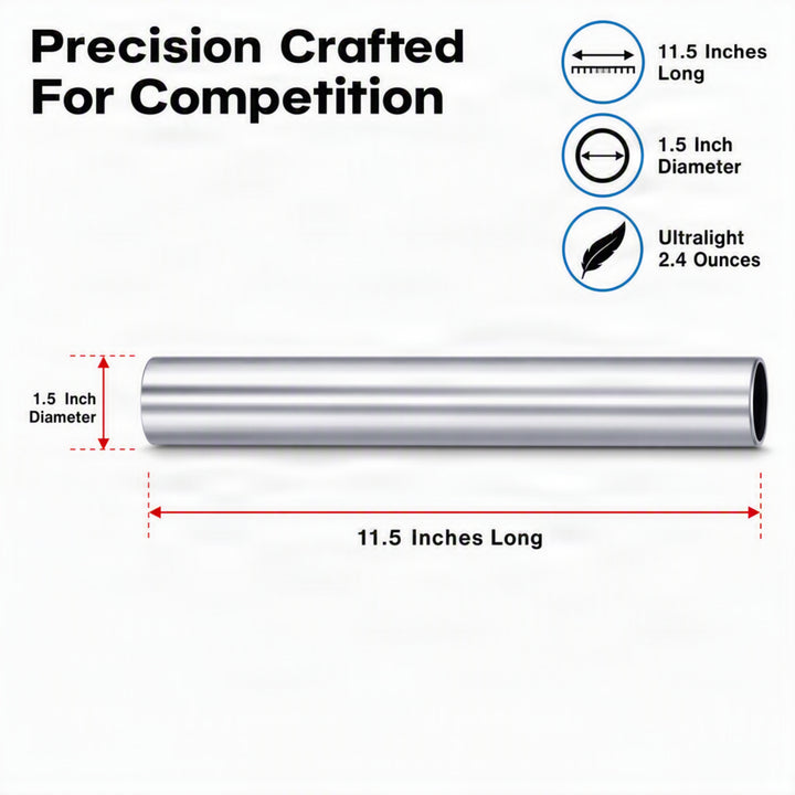 Aluminum Relay Baton Get The Winning Edge with Our Official Size, Lightweight, and Safe (1, Silver)