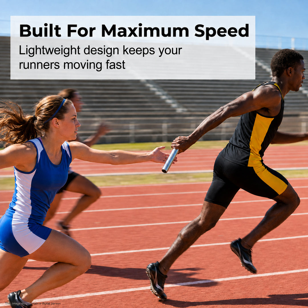 Aluminum Relay Baton Get The Winning Edge with Our Official Size, Lightweight, and Safe (1, Silver)