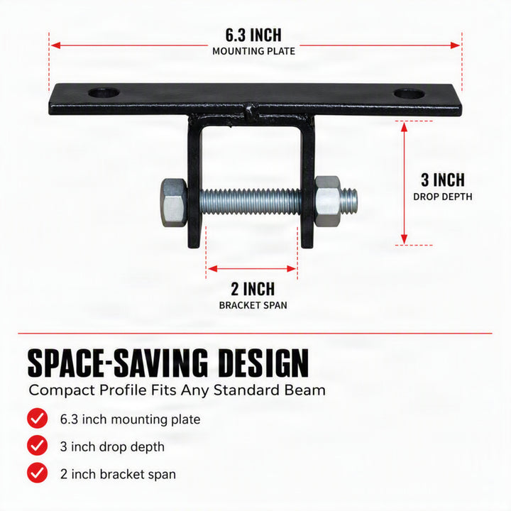 Amber Sporting Goods Wooden Beam Heavy Bag Hanger Universal Mounting, Premium Quality, Space-Saving Design Securely Hang Your Heavy Bag
