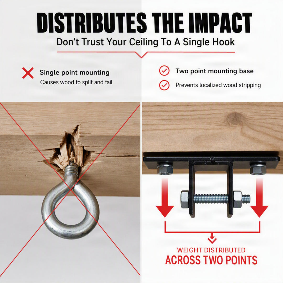 Amber Sporting Goods Wooden Beam Heavy Bag Hanger Universal Mounting, Premium Quality, Space-Saving Design Securely Hang Your Heavy Bag