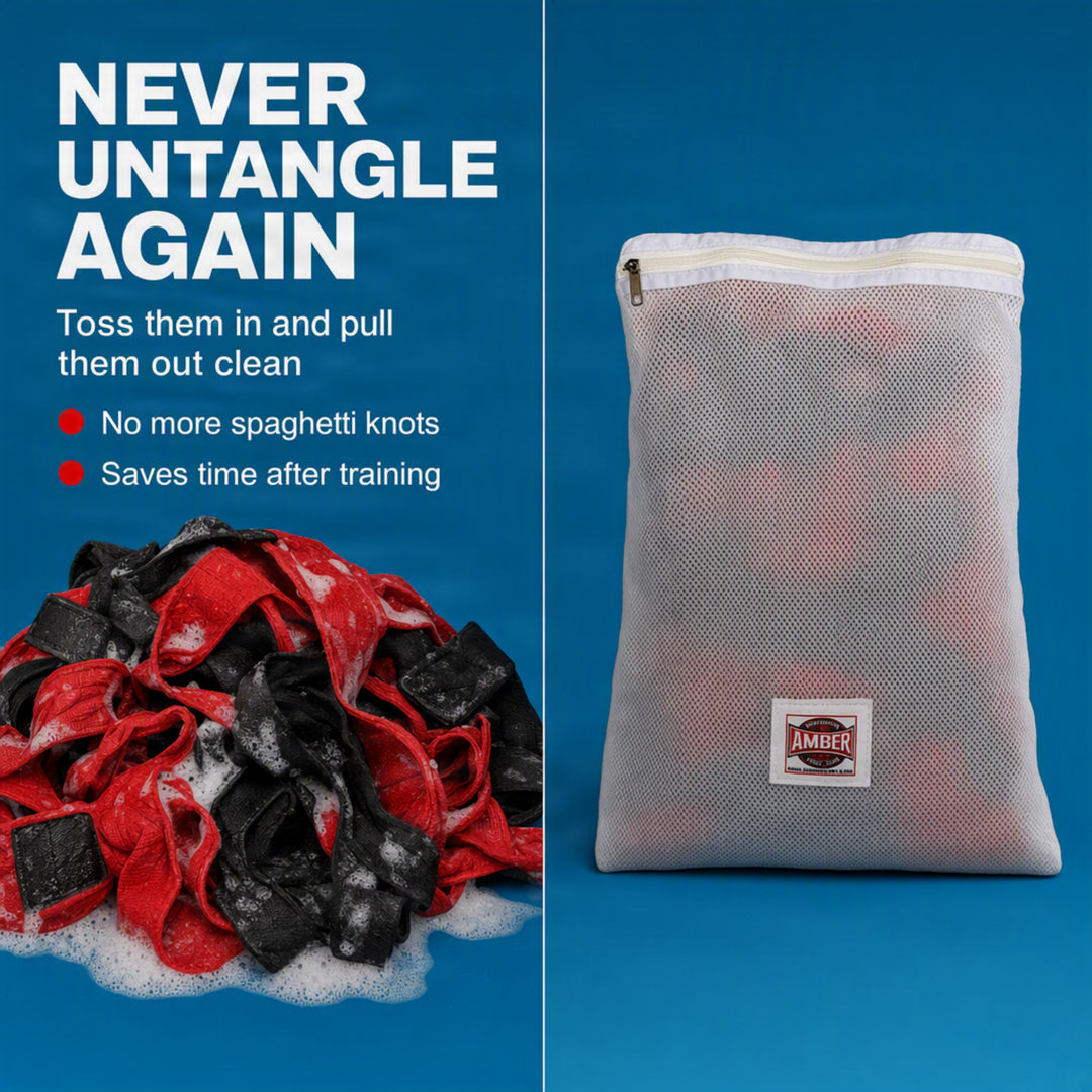 Hygienic Mesh Laundry Bag for Hand Wraps: Tangle-Free, Compact, and Durable Solution for Gym-Goers - Ultimate Cleaning and Protection for Active Lifestyles
