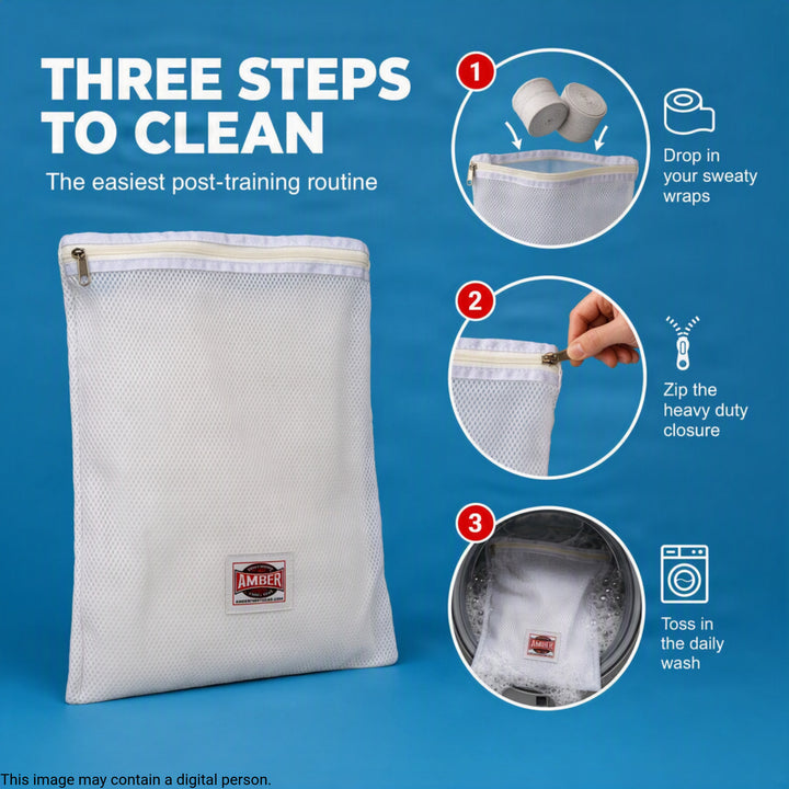 Hygienic Mesh Laundry Bag for Hand Wraps: Tangle-Free, Compact, and Durable Solution for Gym-Goers - Ultimate Cleaning and Protection for Active Lifestyles