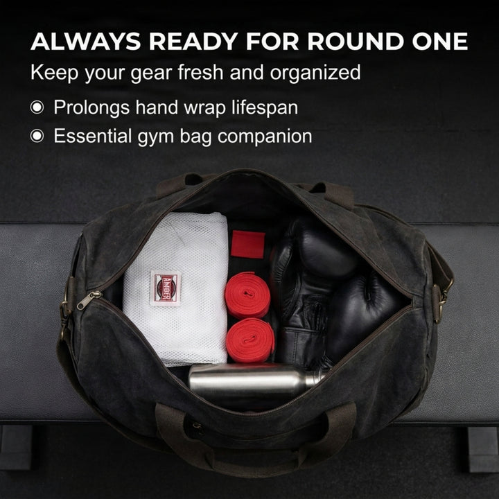 Hygienic Mesh Laundry Bag for Hand Wraps: Tangle-Free, Compact, and Durable Solution for Gym-Goers - Ultimate Cleaning and Protection for Active Lifestyles