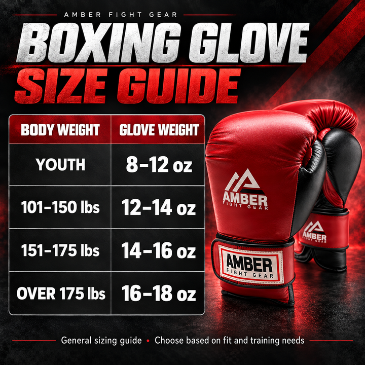 Amber Fight Gear Renegade v1.0 Leather Boxing Gloves with Hook &amp; Loop